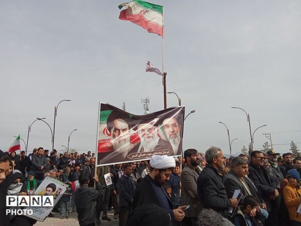طنین صدای مردم شهرستان کندر در روز قدس