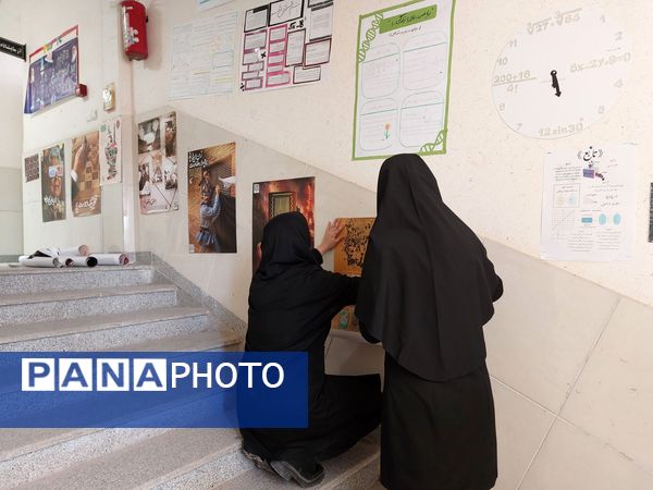 آماده‌سازی مدرسه حجاب باخرز برای دهه فجر و زنگ انقلاب