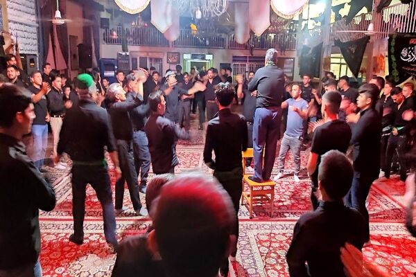 مراسم عزاداری شب تاسوعای حسینی در مسجد جامع شهر بار