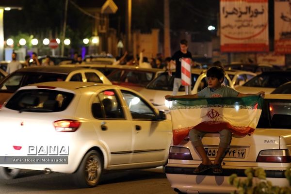 شادی مردم ارومیه پس از برد مراکش