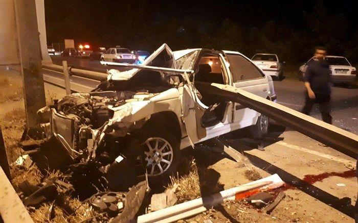 برخورد تویوتا با گاردیل دربزرگراه چمران