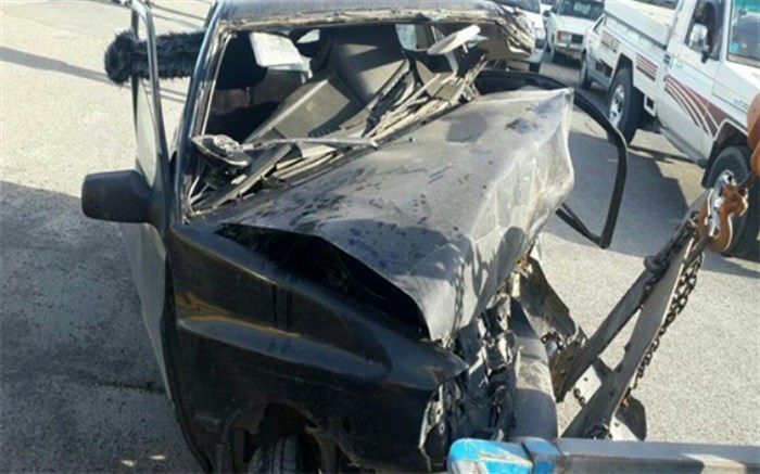 4 مصدوم حاصل برخورد وانت نیسان با قطار در ایستگاه ملاشیه اهواز