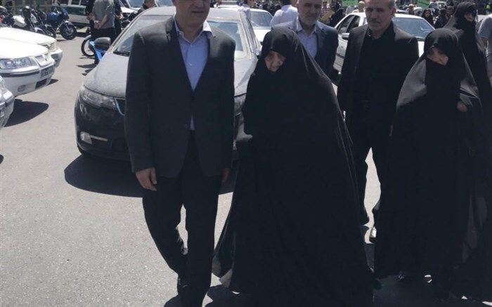 تصویر/ حضور بیت آیت الله هاشمی رفسنجانی در مراسم روز قدس