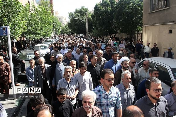 مراسم تشییع مرحوم حجت الاسلام‌سیدعلی اکبرحسینی