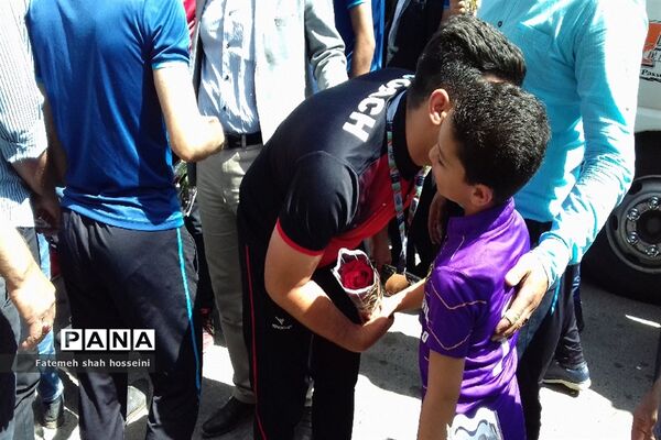مراسم استقبال از ورزشکاران تیم فوتسال شهرستان فیروزکوه