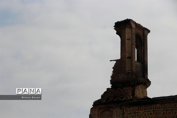 مسجد جامع ساری پس از آتش‌سوزی