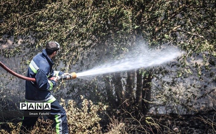 آتش سوزی ارتفاعات فیروزآباد پس از گذشت 3روز مهار شد
