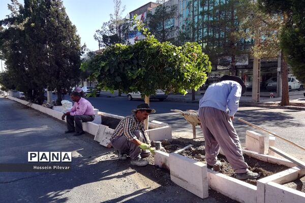 اجرای جدول گذاری خیابان های شهرستان بیرجند