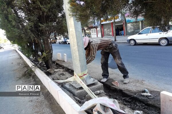 اجرای جدول گذاری خیابان های شهرستان بیرجند