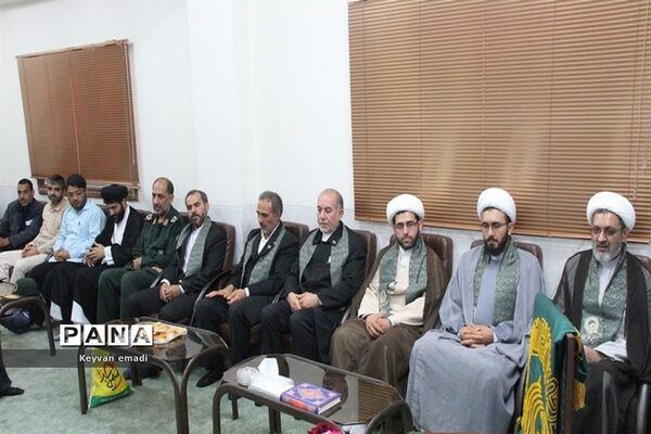 مراسم استقبال از خدام امام رضا در فرودگاه  بوشهر و دفتر نماینده ولی فقیه و امام جمعه بوشهر