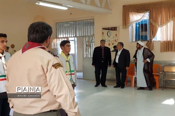 بازدید معاون پرورشی و رئیس سازمان دانش آموزی استان خراسان‌جنوبی از پیشتازان و اعضا سازمان دانش آموزی