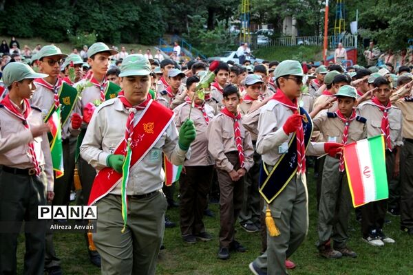 آیین صبحگاه در دومین روز اردوی ملی پیشتازان