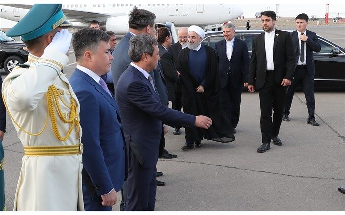 روحانی قزاقستان را به مقصد تهران ترک کرد
