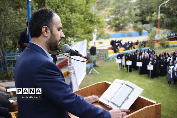 آیین استقبال دانش‌آموزان دختر شرکت‌کننده در سی و ششمین جشنواره فرهنگی، هنری سراسر کشور
