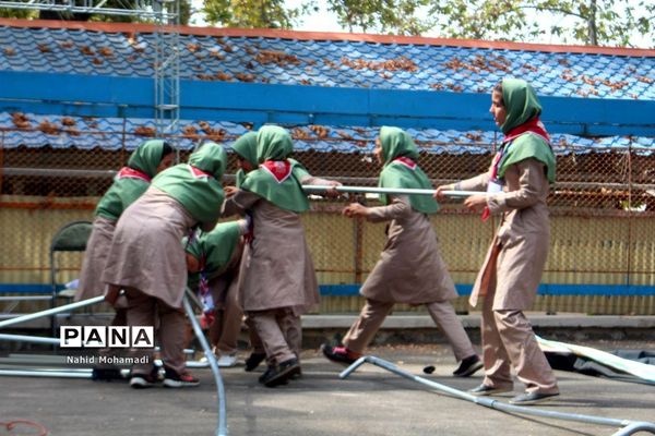 مهارت چادر زنی درهشتمین اردوی ملی پیشتازان دختر