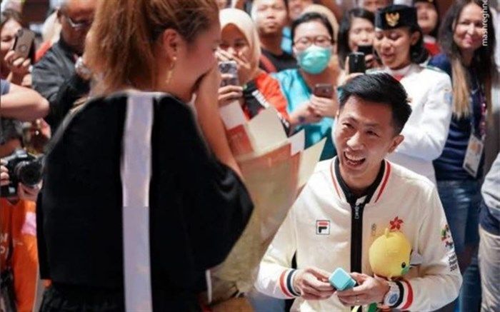 تصویر/ خواستگاری در بازی‌های آسیایی!