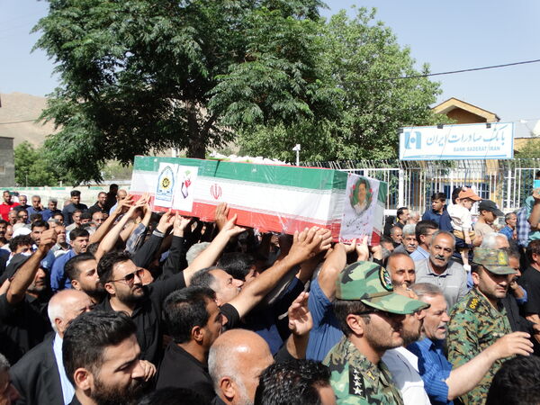 مراسم وداع با شهید «امین عسگری» در گهرو