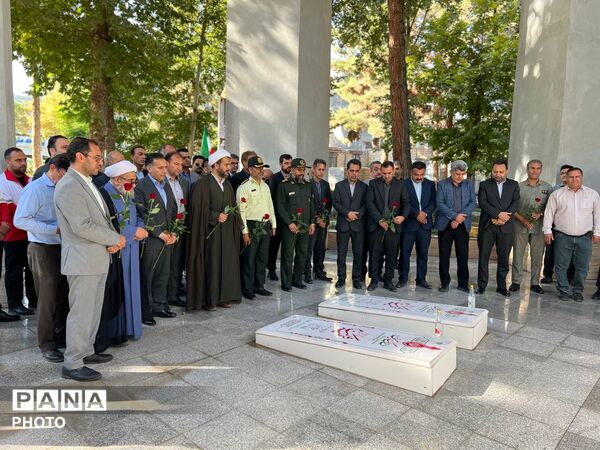 آیین غبارروبی مزار شهدای گمنام شهرستان سملقان در حضور مسئولین
