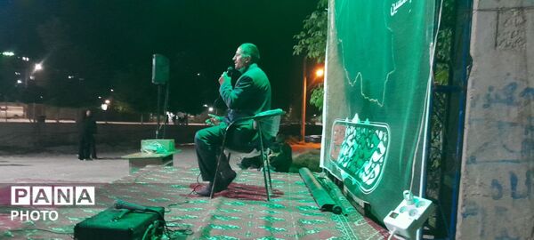 عزاداری و زنجیر زنی  شب هفتم ماه محرم در حسینیه شهدای شهر بار  