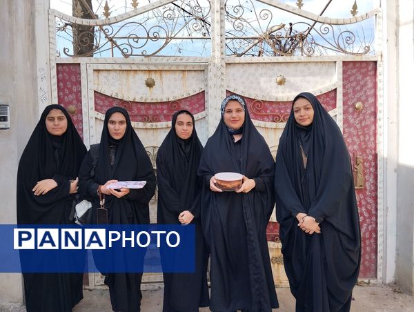 دیدار اعضای انجمن اسلامی هنرستان بصیرت آشخانه با همسر جانباز رسایی پور