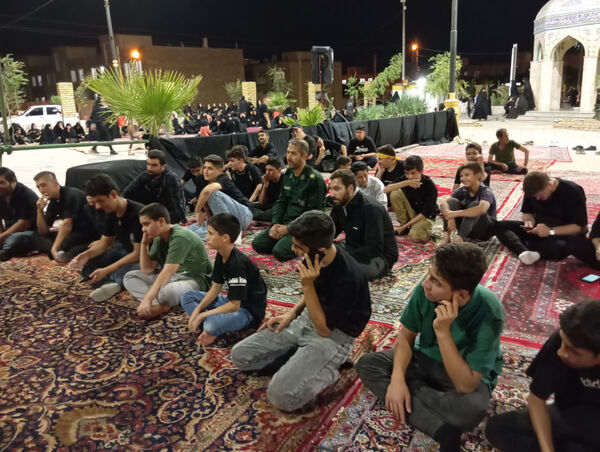 عزاداری هیات انصارالمهدی شهر جعفریه قم در یادمان شهدای گمنام 