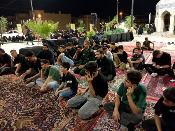 عزاداری هیات انصارالمهدی شهر جعفریه قم در یادمان شهدای گمنام 