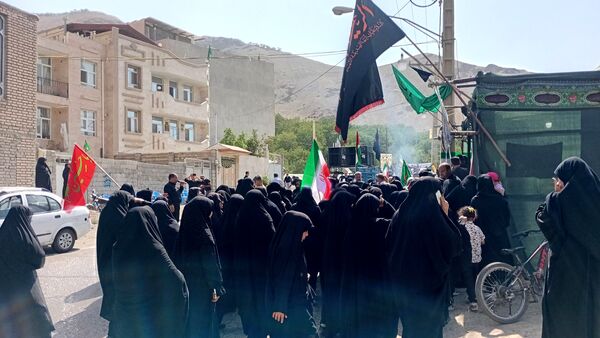 حضور حماسی مردم روستای مارکده در همایش جاماندگان اربعین حسینی