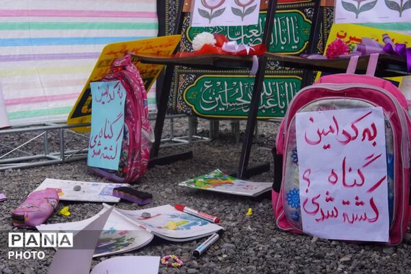 دلنش آموزان گرگانی در سوگ دانش آموزان میناب