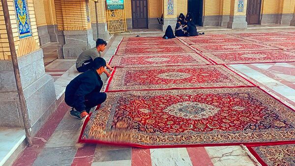 آماده سازی زیارتگاه شهید مدرس برای نماز عید سعید فطر