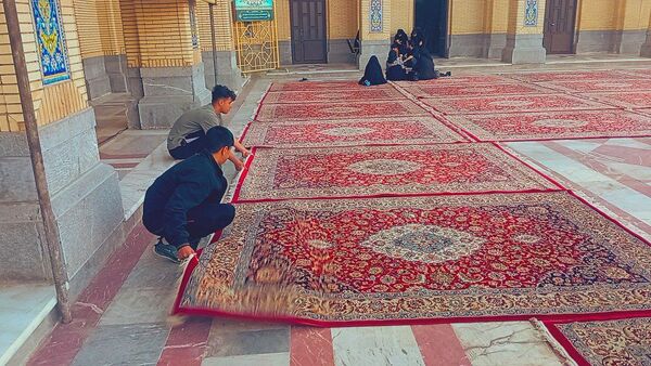 آماده سازی زیارتگاه شهید مدرس برای نماز عید سعید فطر