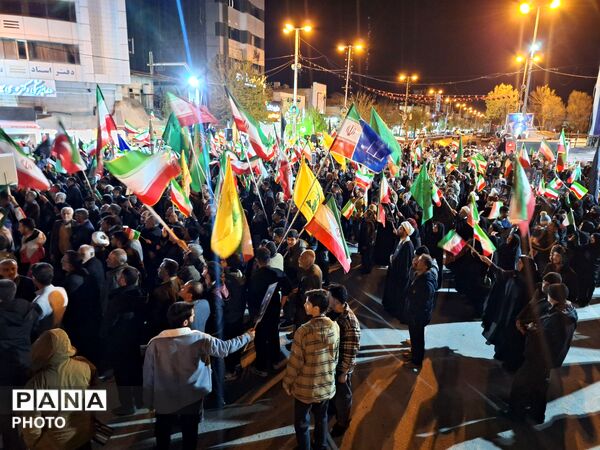 تجمع بزرگ مردم غیور مرودشتی در خیابان‌ها