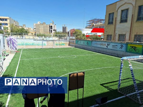 افتتاح زمین چمن هنرستان تربیت بدنی محمد شهرستانی ناحیه ۶ مشهد