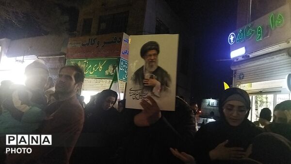 عزاداری شب نوزدهم در خیابان های نیشابور 