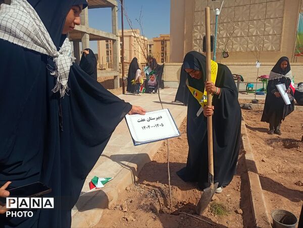 دانش‌آموزان دبیرستان عفت در کاشت ۱۰۰۰ درخت شریک شدند