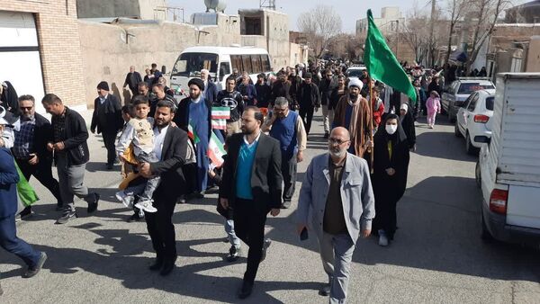 راهپیمایی 22 بهمن در شهر کهک