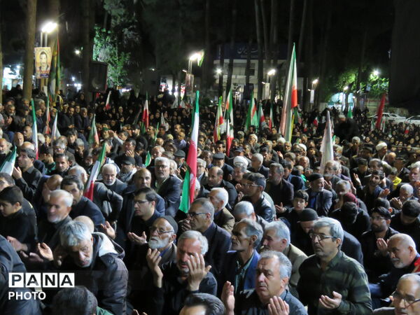 خروش مردم  خلیل آباد در حمایت از رزمندگان اسلام