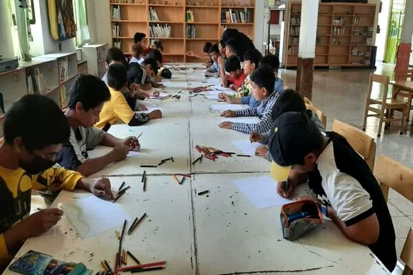 برگزاری ایستگاه نقاشی در کانون پرورش فکری شهرستان باشت