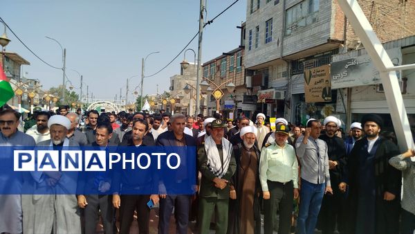 تجمع مردم قلعه‌گنج در محکومیت اسرائیل و ترور شهید سیدحسن نصرالله