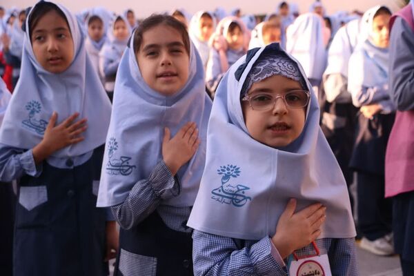 صبحگاه دانش در دبستان رجبی گرگان