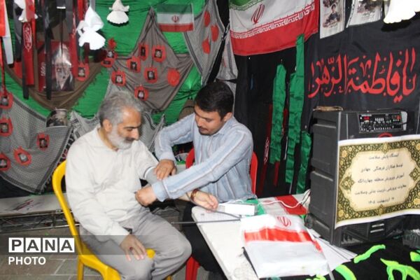 گردهمایی معلمان چهاردانگه در موکب فرهنگیان تجمعات شبانه