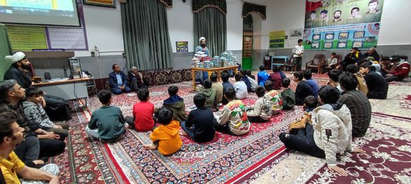 حضور ۷٠ دانش‌آموز  معتکف در مسجد امام رضا(ع)، رضا آباد شرقی شیروان