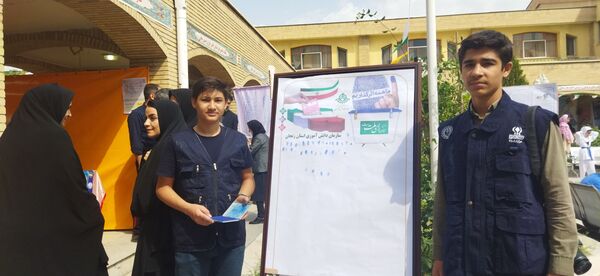 غرفه خبرگزاری پانا و سازمان دانش‌آموزی در مراسم افتتاحیه فعالیت‌های تابستانی