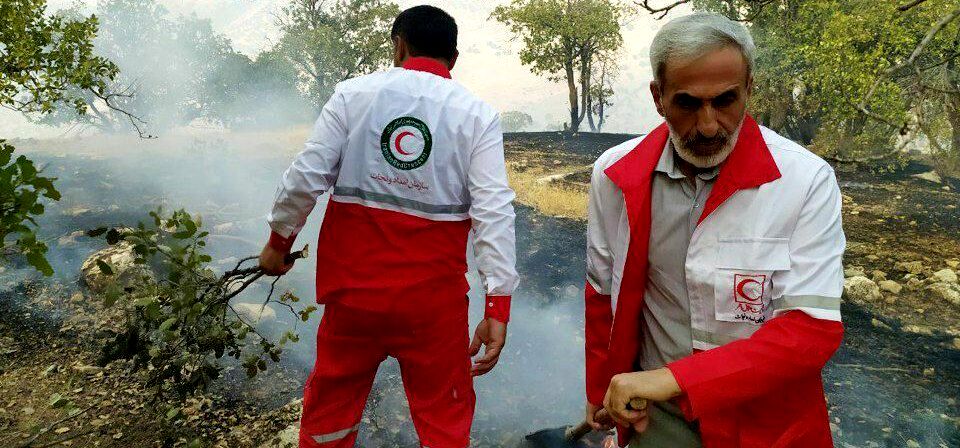 مهار آتش‌سوزی مراتع دشت هلن دهستان مشایخ 