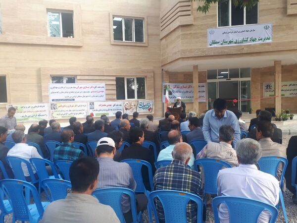 آیین افتتاح طرح آبیاری نوین مزرعه تعاونی در روستای اسلام آباد شهرستان سملقان