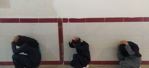 مانور زلزله در دبستان شهید نجفی فدافن