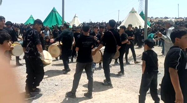 مراسم خیمه سوزان در شهر طاقانک