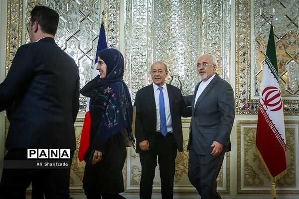 دیدار وزیر امور خارجه فرانسه با ظریف
