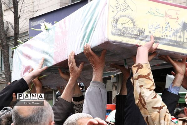آیین باشکوه تشییع پیکر مطهر ۴ شهید گمنام دوران دفاع مقدس