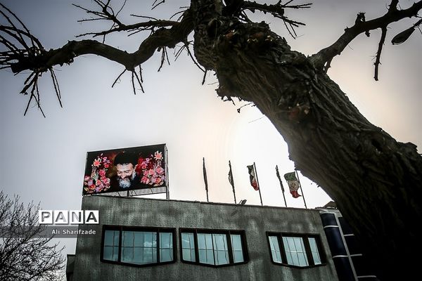 نقش شهدا بر دیوارهای شهر