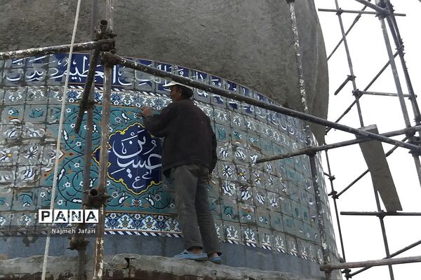 مرمت  امامزاده شاه فرج الله و شاه حبیب الله در حاجی آباد فارس